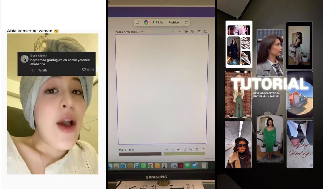 Person pointing at smartphone screen displaying viral video with play button and engagement metrics rising upward