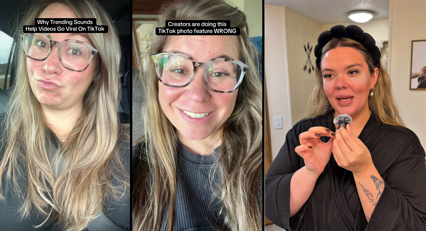 Trending sound wave visualization with upward arrow showing 10X growth in social media views and engagement metrics